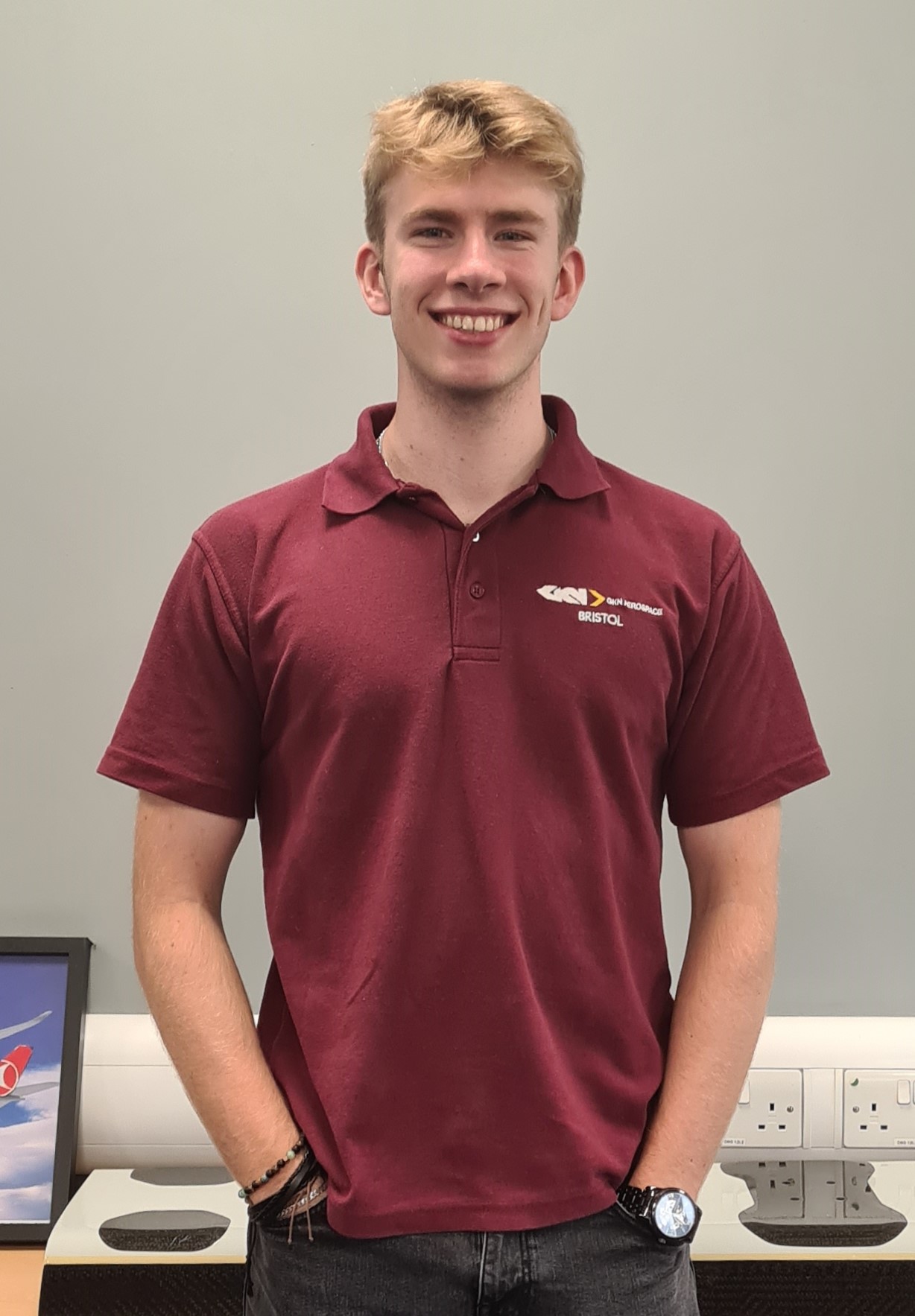 Engineer Apprentice wearing uniform at work