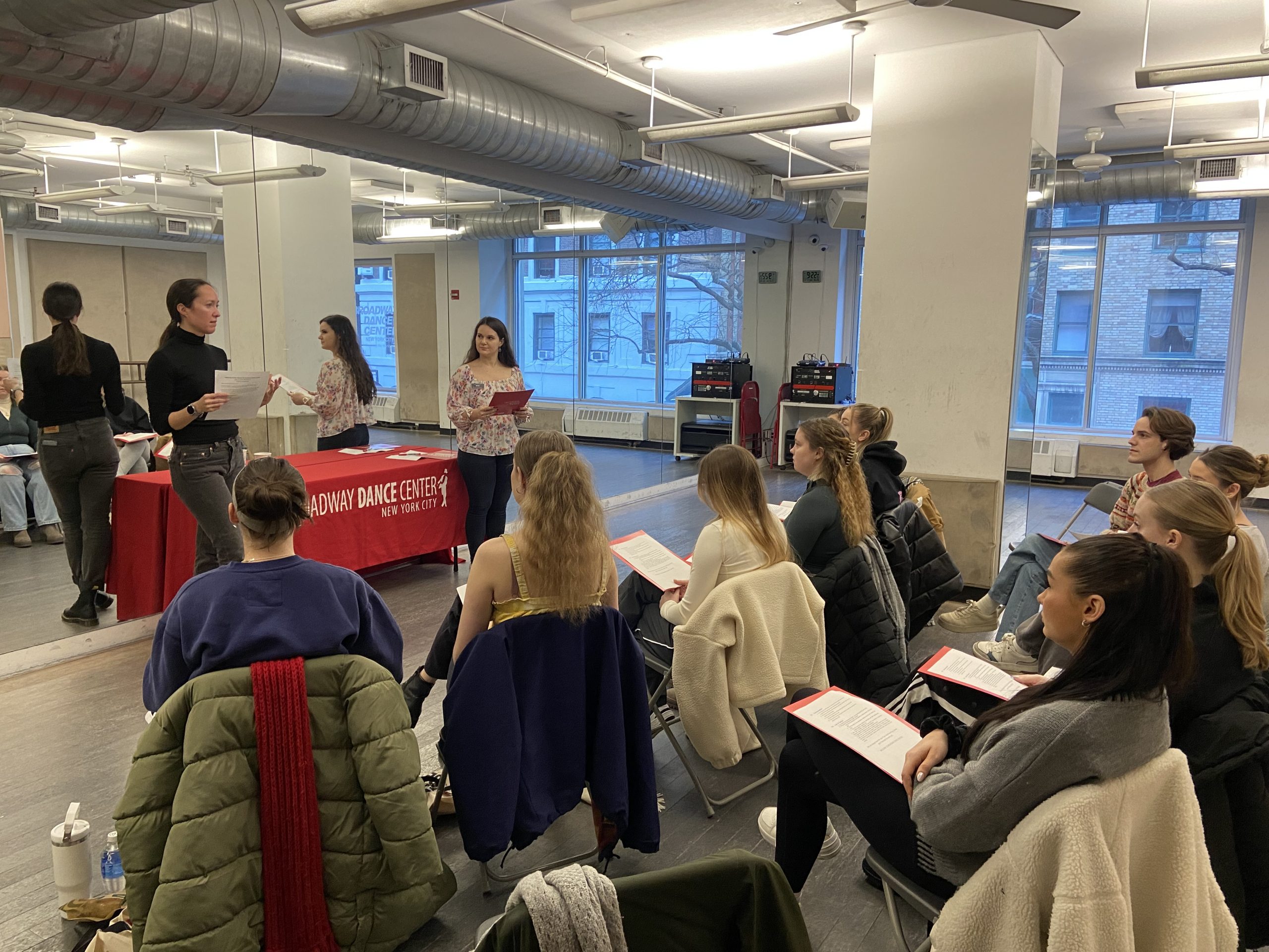 Learners in class at the Broadway Dance Center