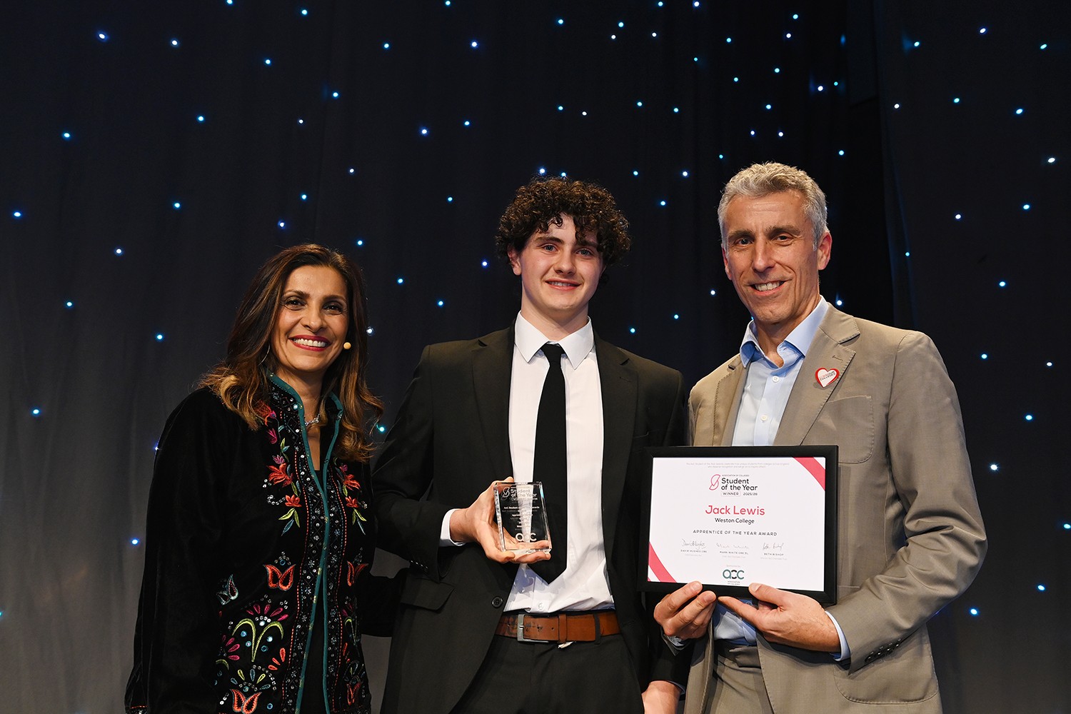 Jack accepting his award