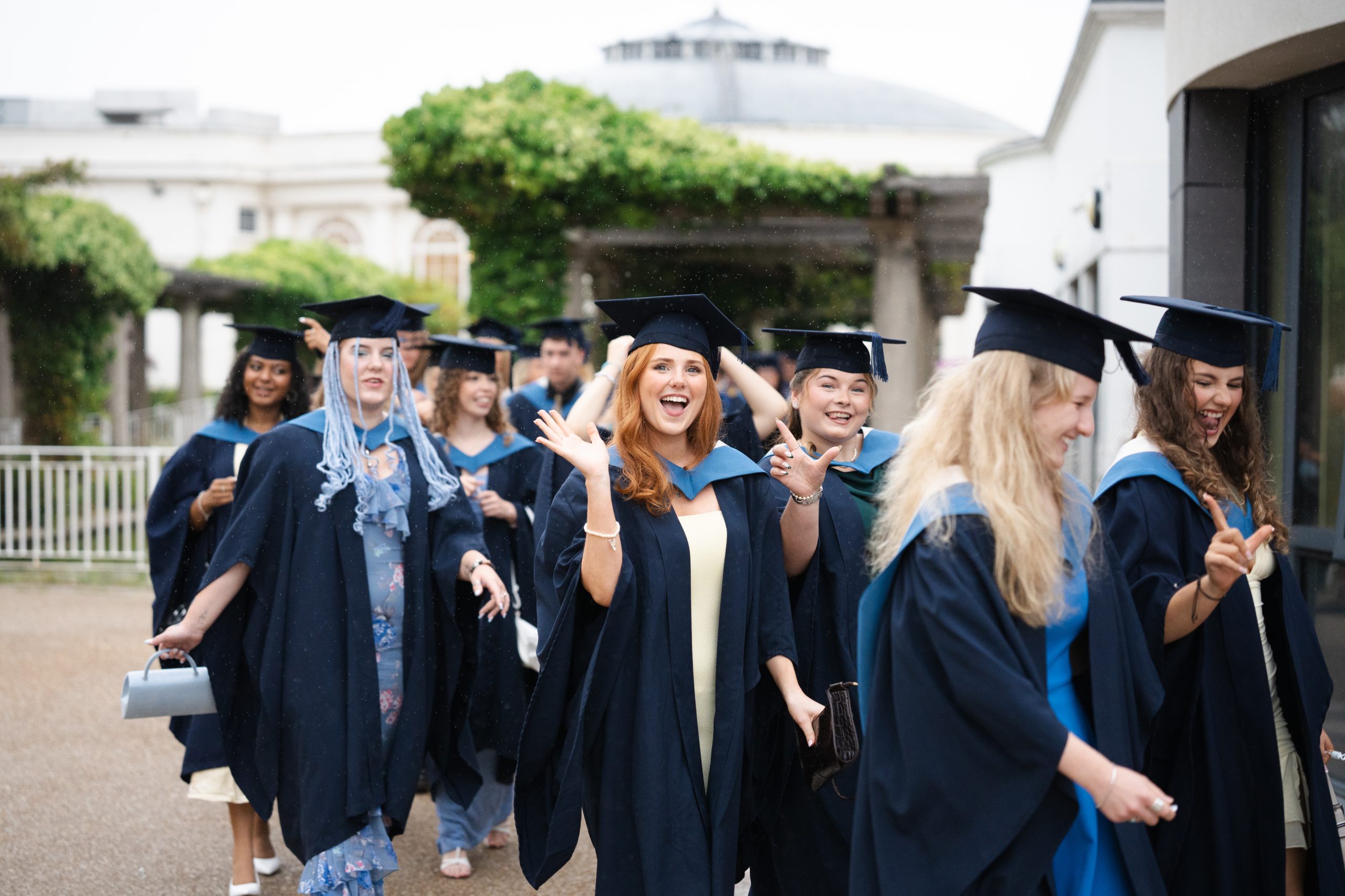Graduates walking in the procession