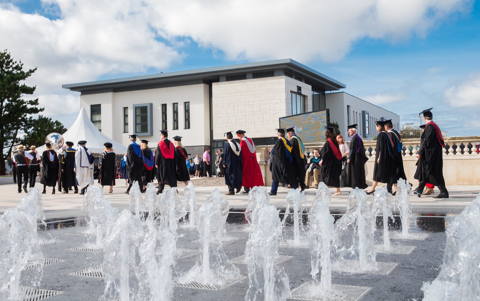 Winter Gardens, Fountains, Students, Graduation, UCW