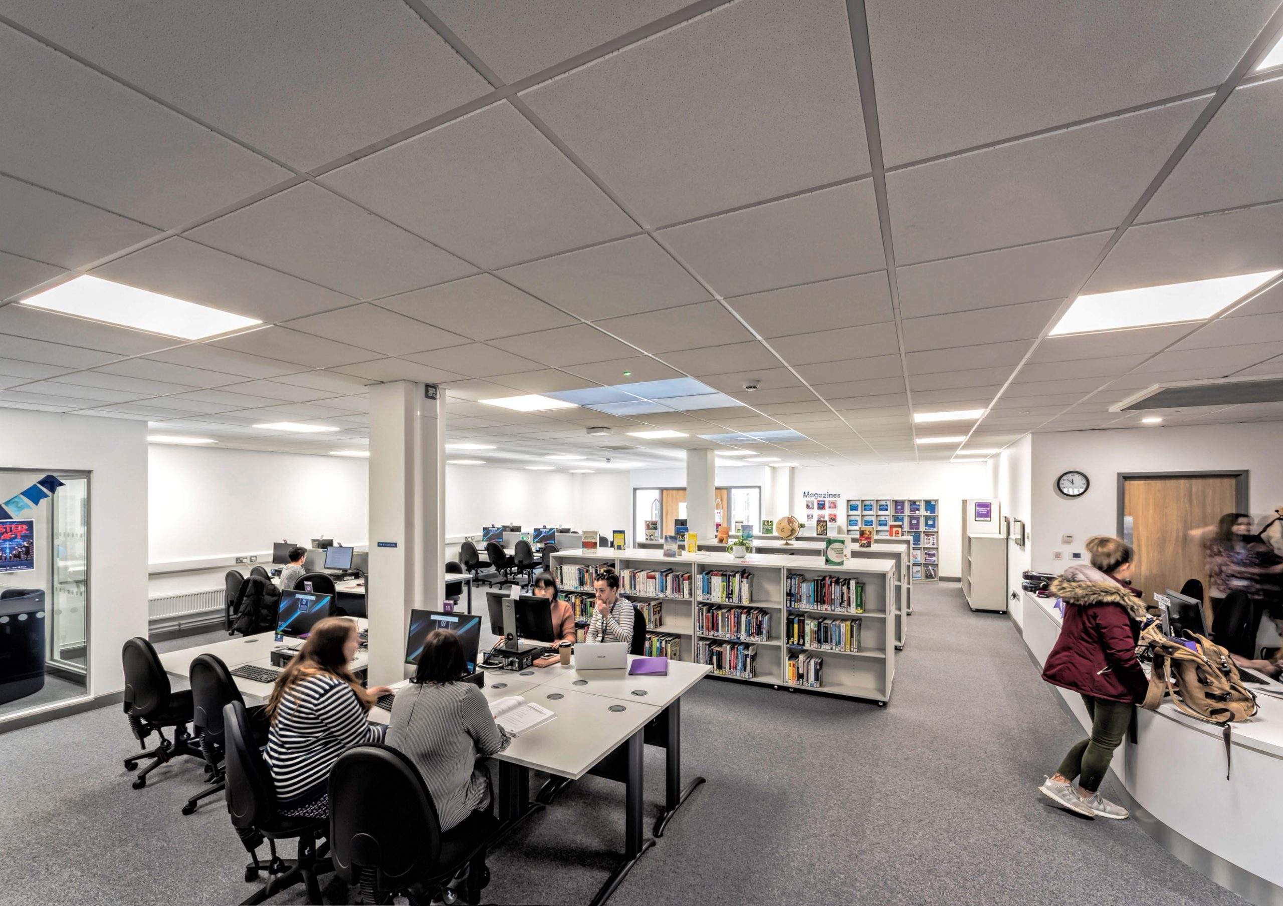 Library at Winter Gardens campus in weston super mare where to get best university centre in somerset in near bristol and bridgwater