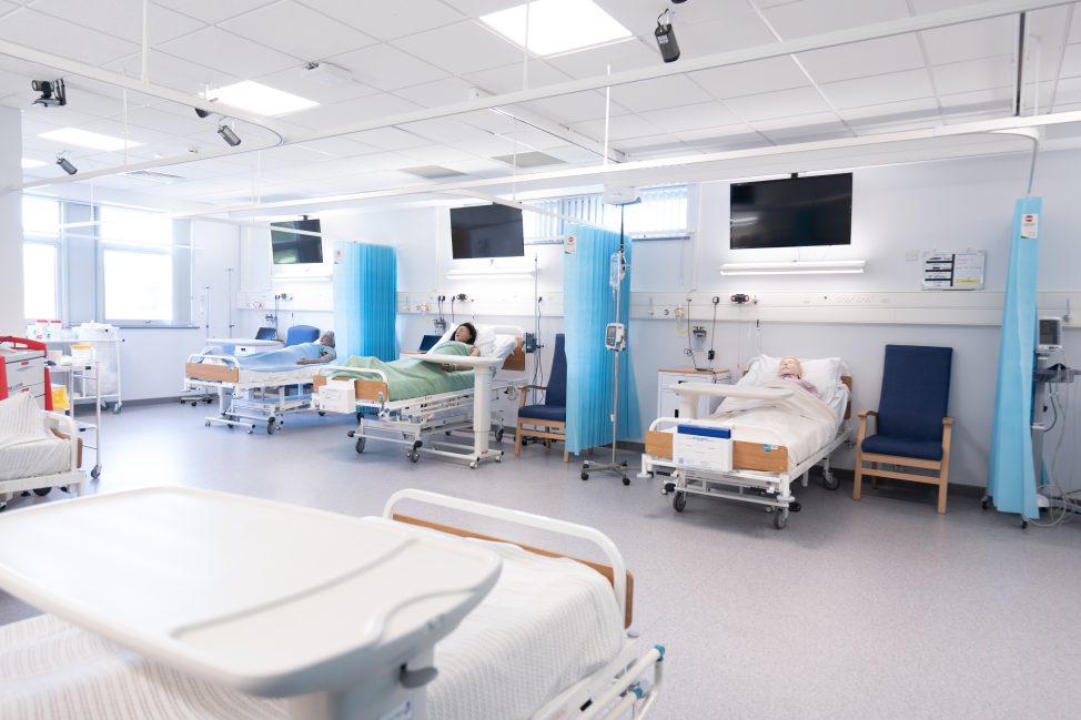 The medical simulation room at UCW