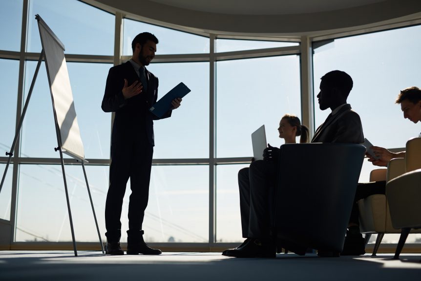 Manager Giving a Presentation