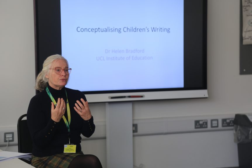 Helen Bradford delivering guest lecture to Early Years degree students