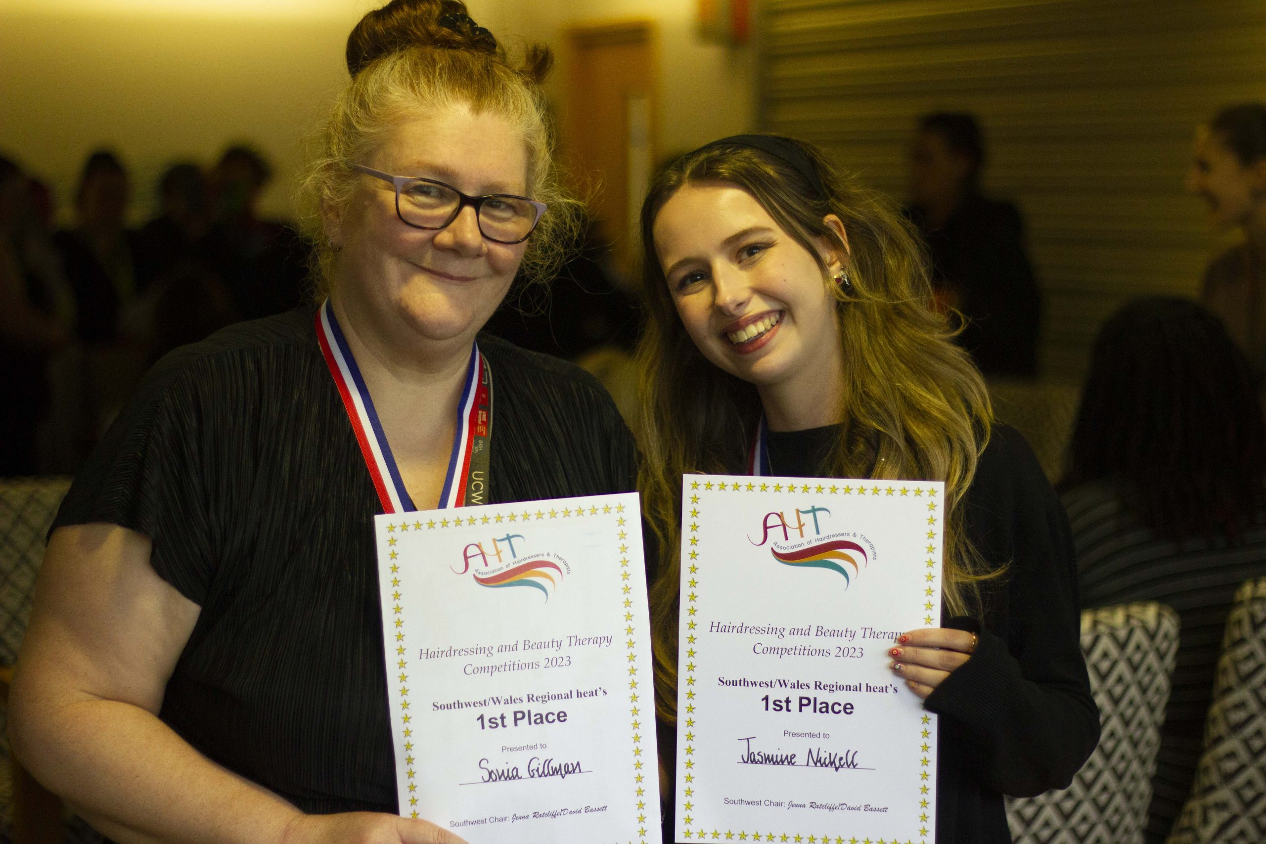 University Centre Weston Hair, Makeup and Prosthetics for Production students winning first place at the AHT regional heat competition