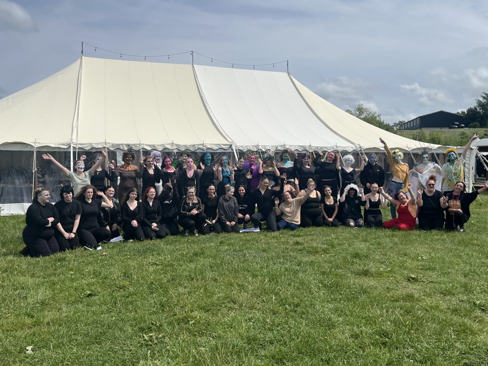 Students at the body art competition