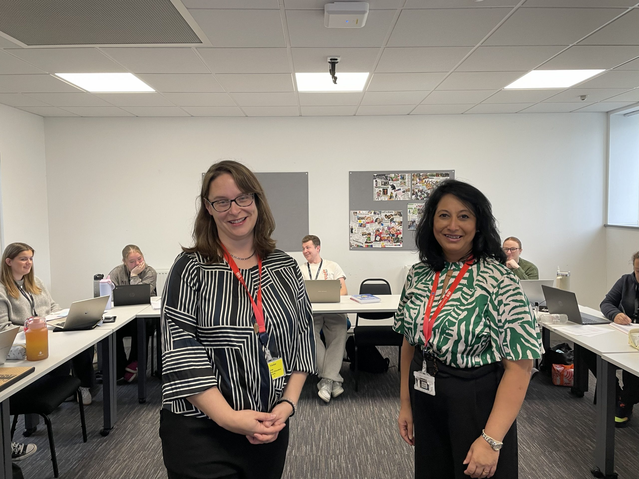 Karen and Preeti at the guest lecture